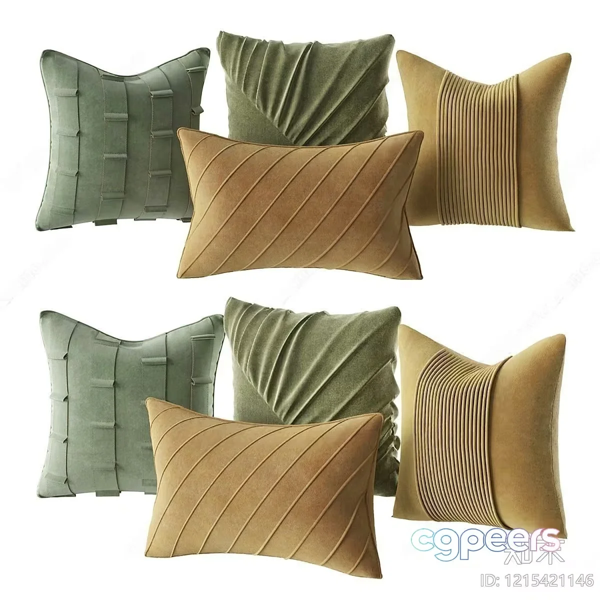 Modern Throw Pillows 3D Model – 14151 – VRAY Render