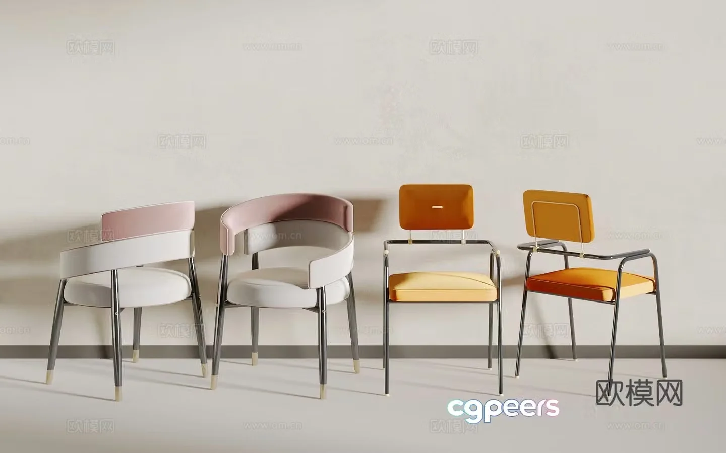 Light luxury seat 3D model