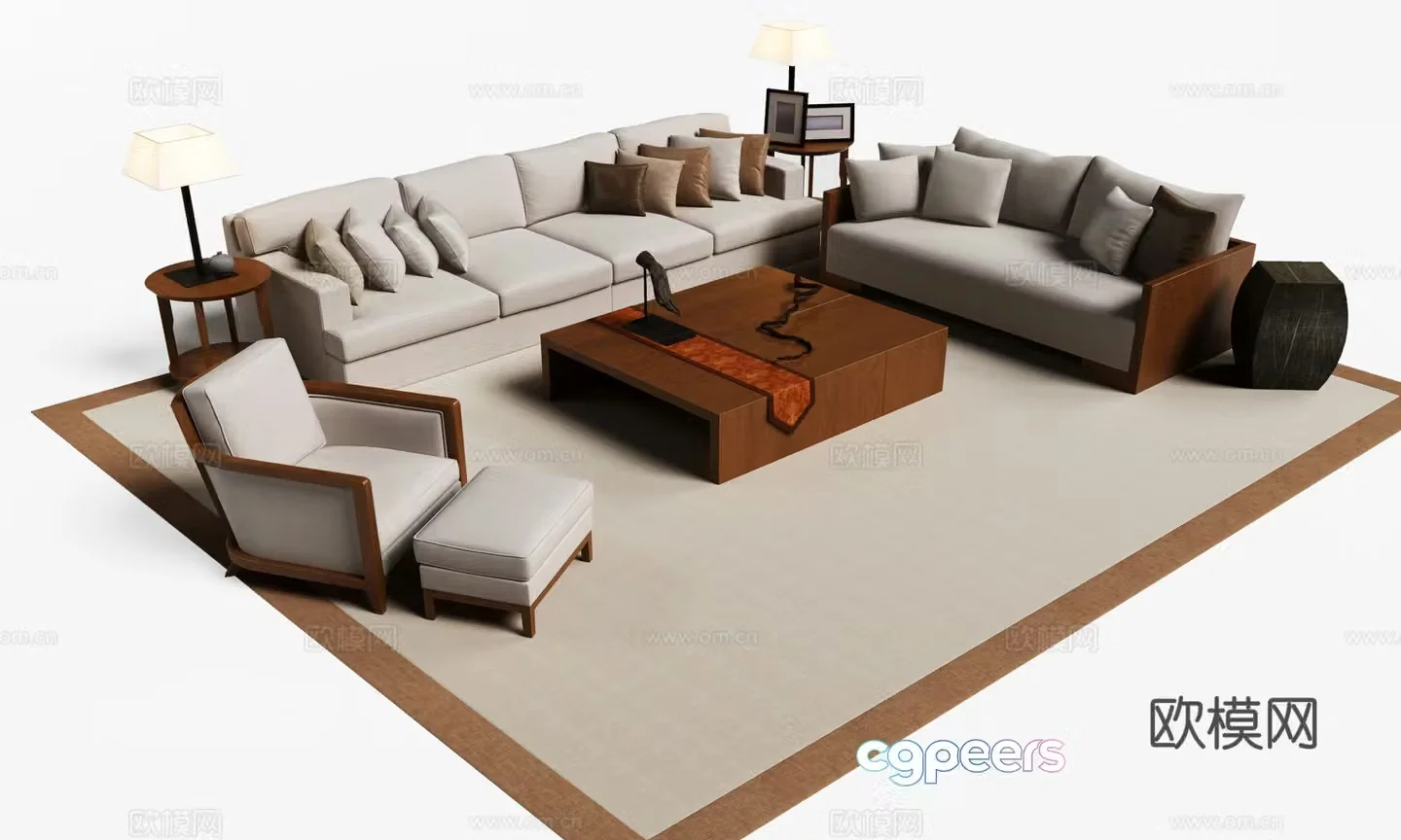 Song’s aesthetic sofa combination 3D model