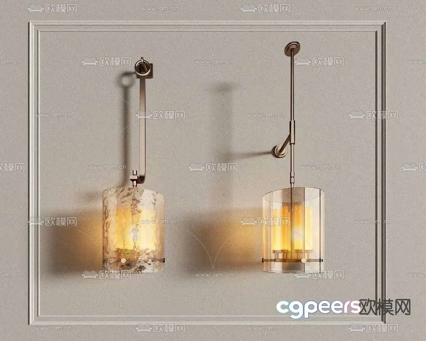 Modern wall lamp chandelier decorative lamp 3d model