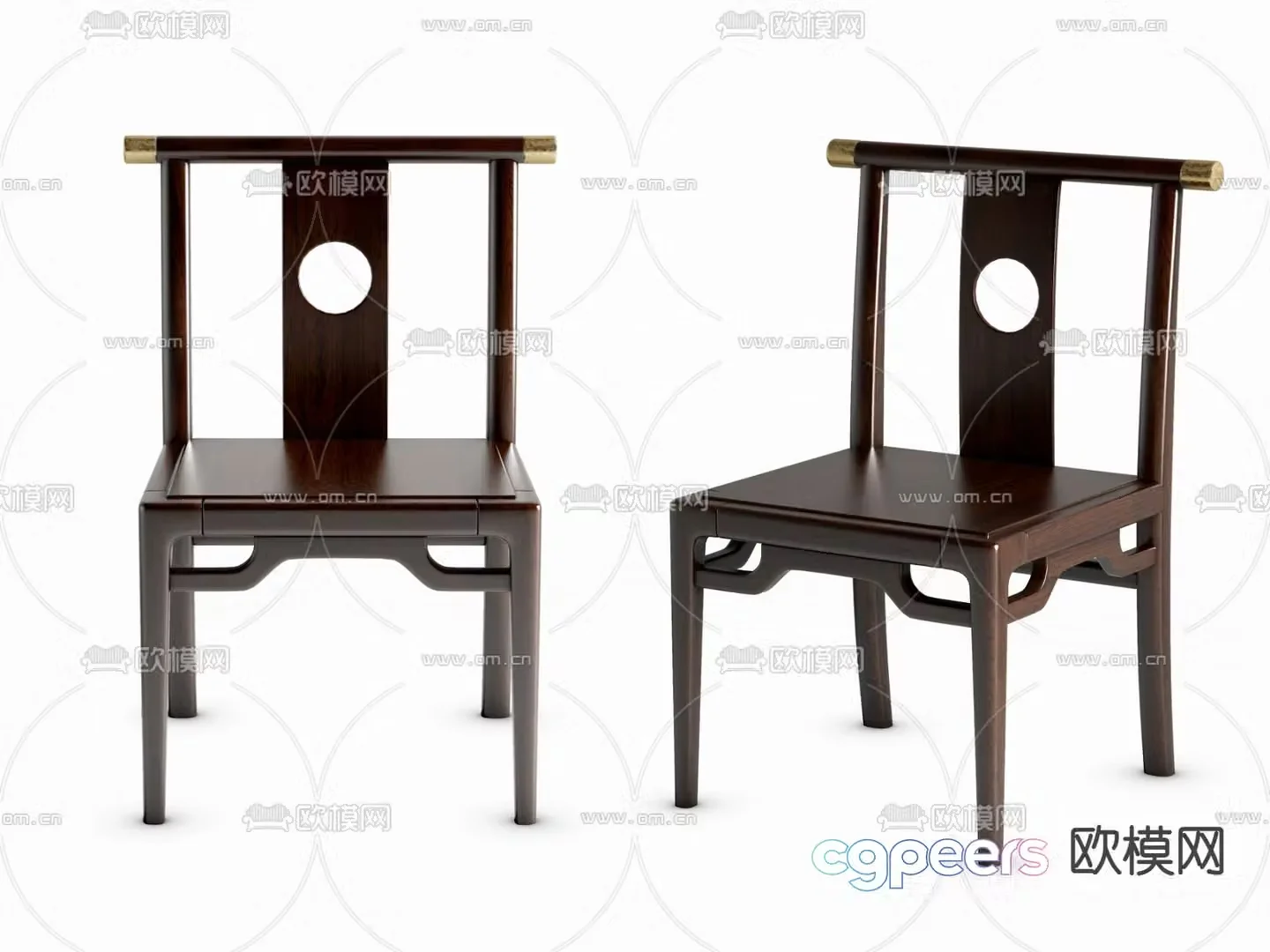 New Chinese style children’s chair small official hat chair 3D model