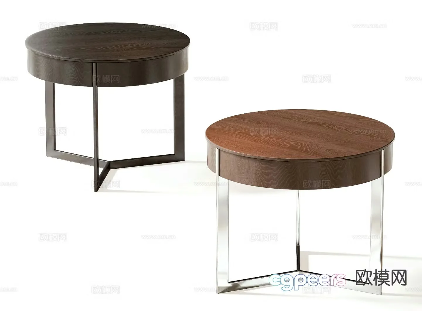Modern round table side table 3d model