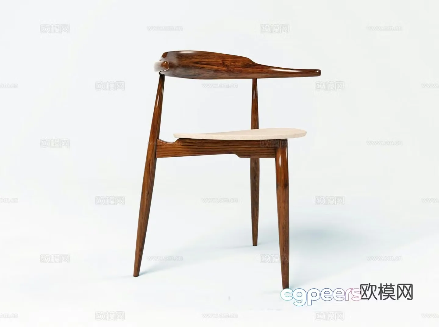 New Chinese style chair dining chair 3d model