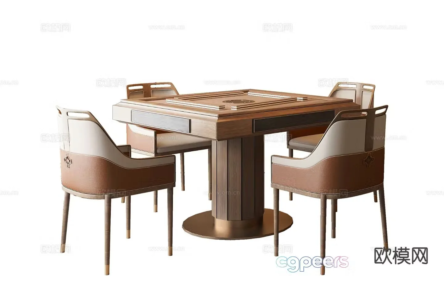 New Chinese style mahjong table 3d model