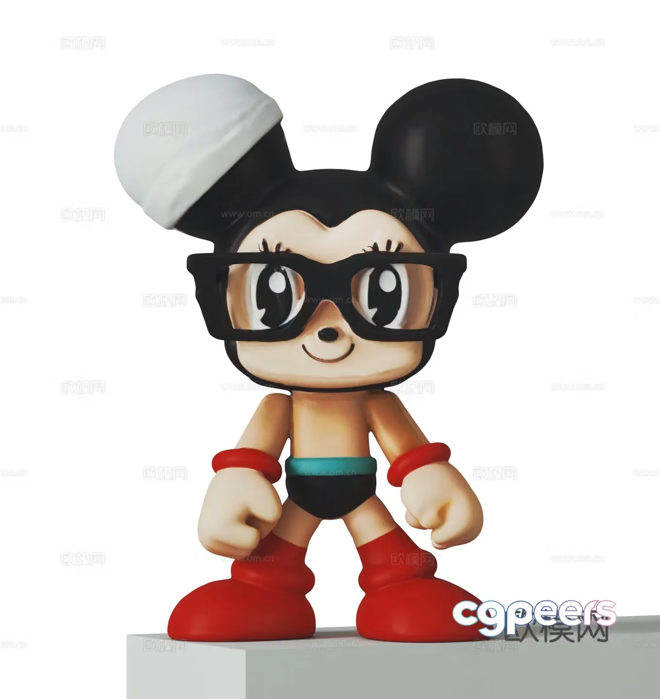 Modern trendy toy doll 3d model
