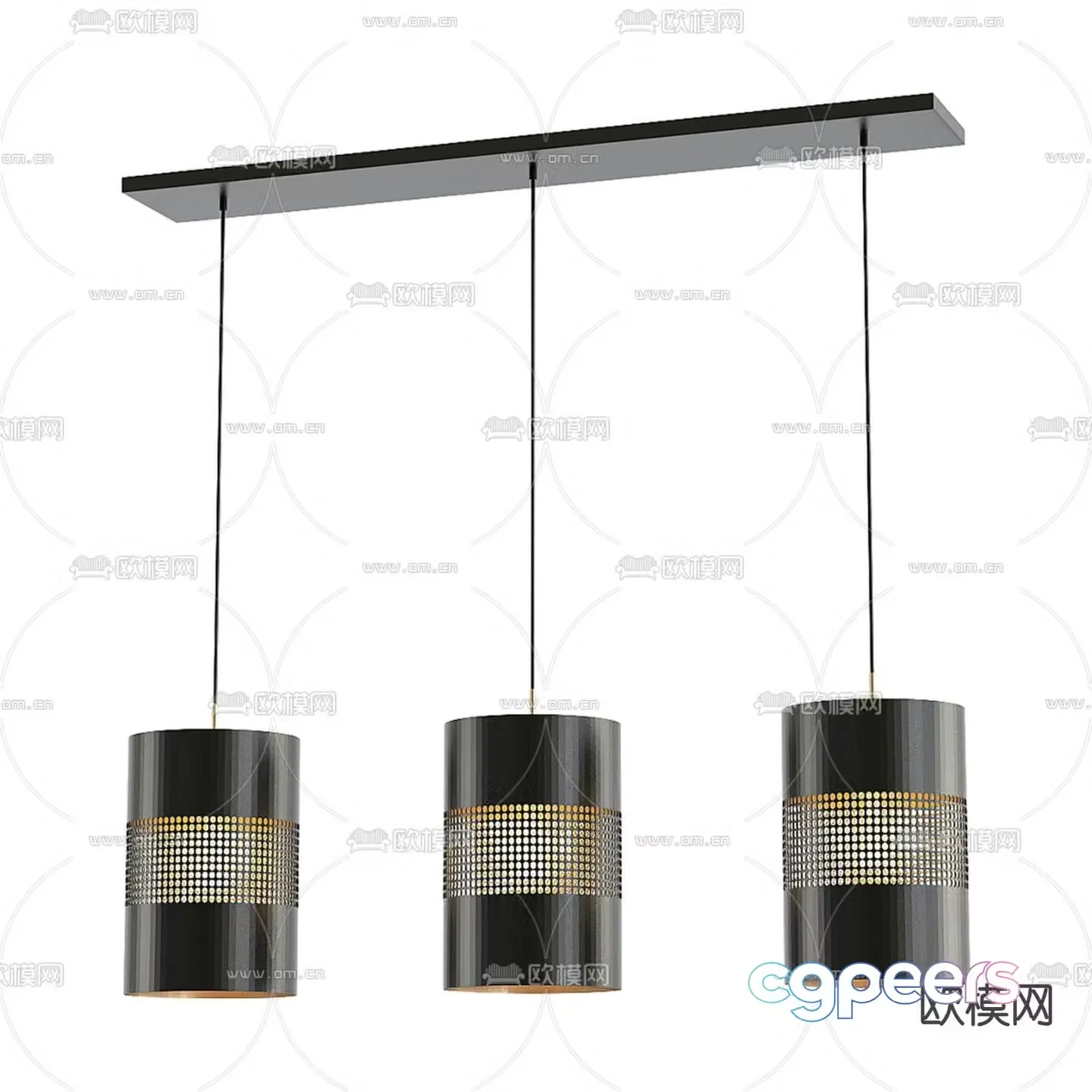 Simple chandelier Hall chandelier 3d model