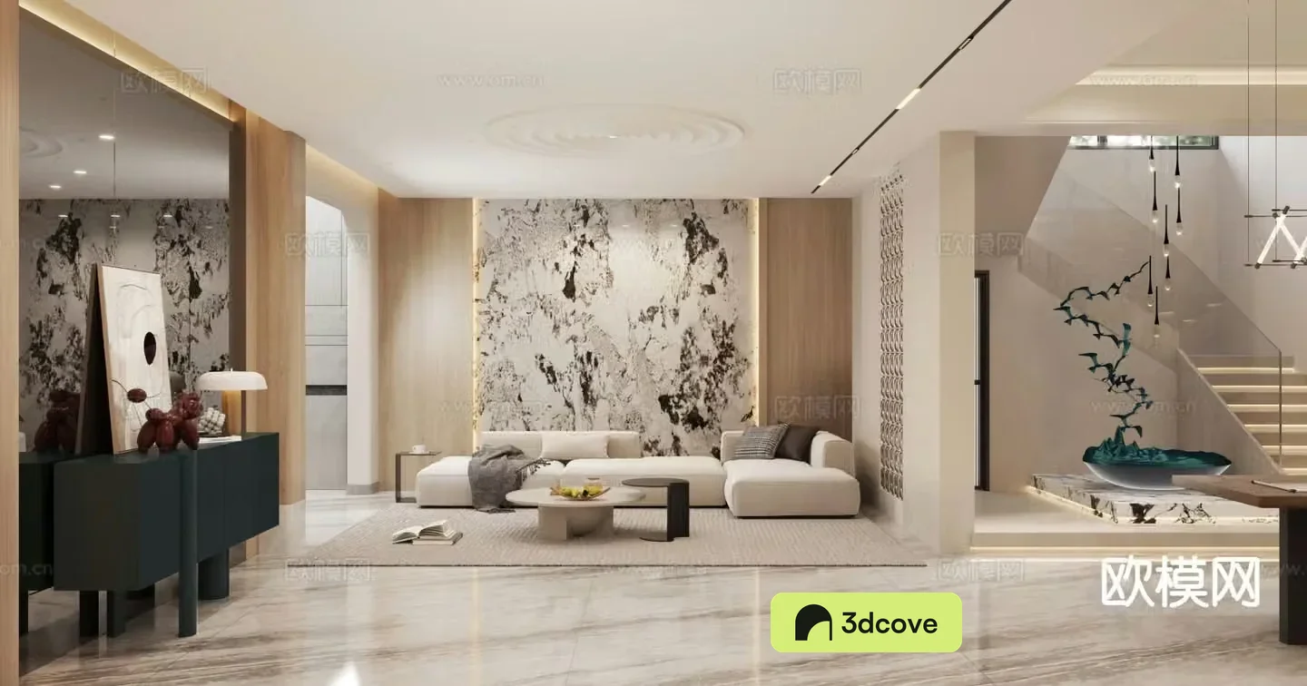 Modern basement entertainment room lounge