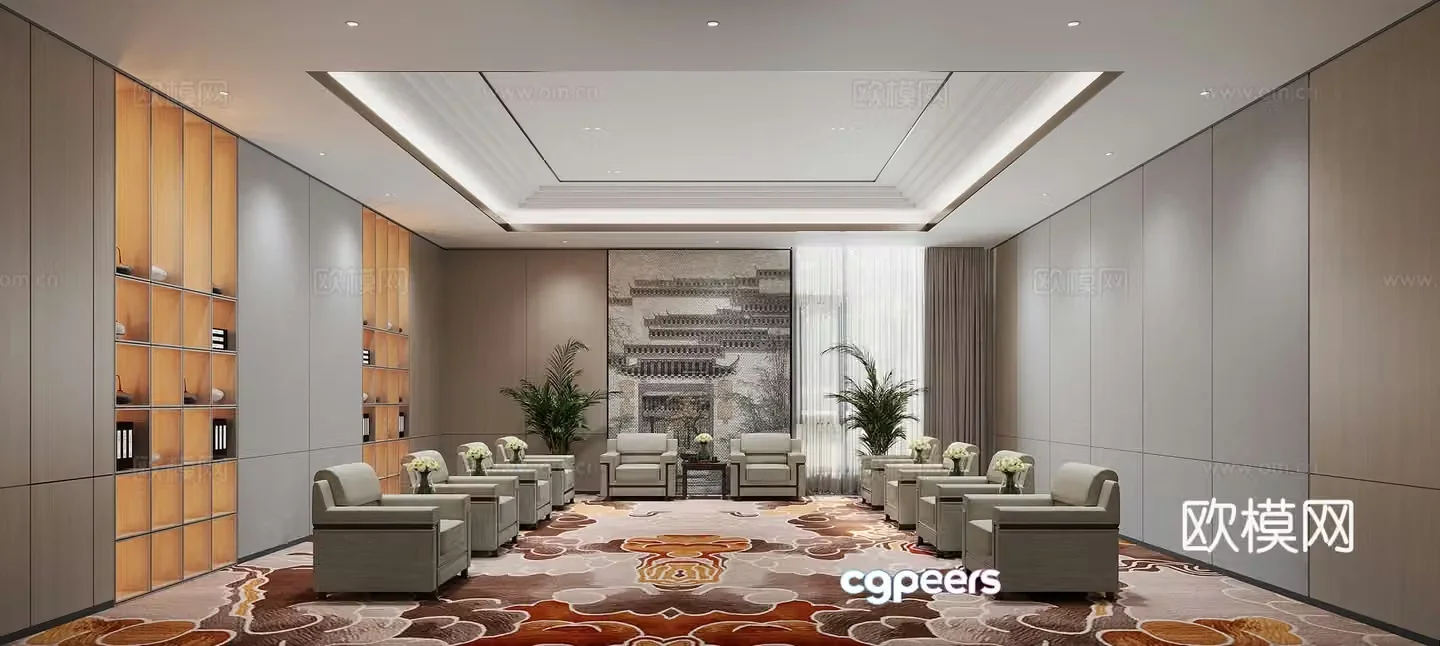 New Chinese style reception room 3D model