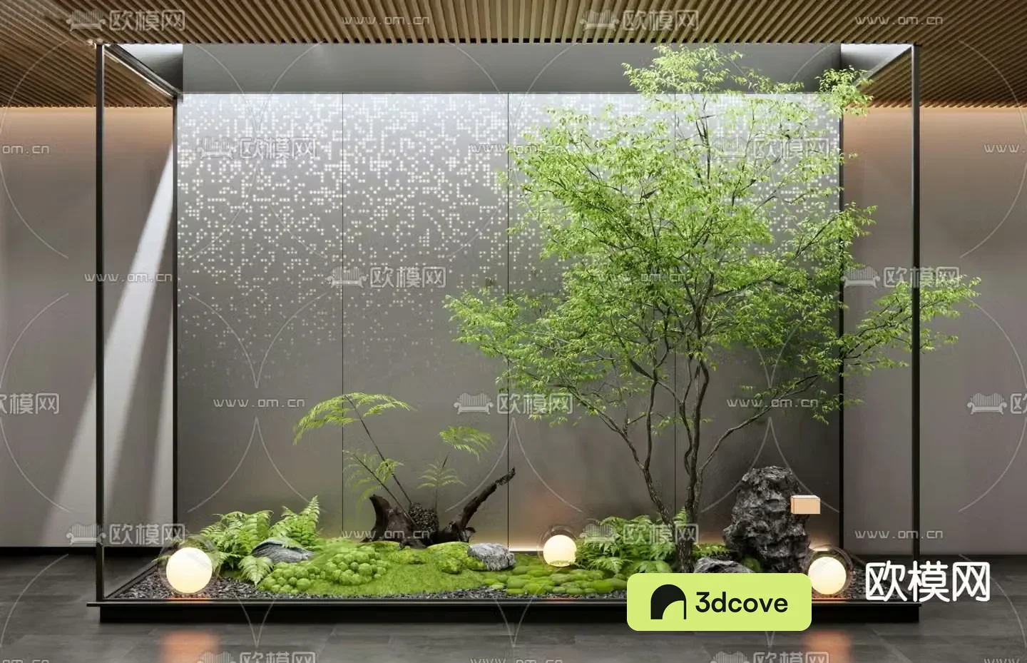 Indoor landscape plant landscaping courtyard sketch