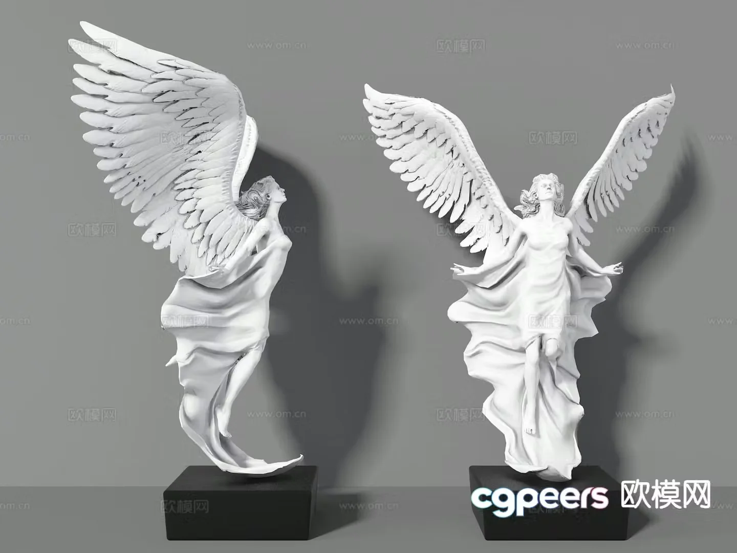 Angel sculpture figure sculpture 3d model