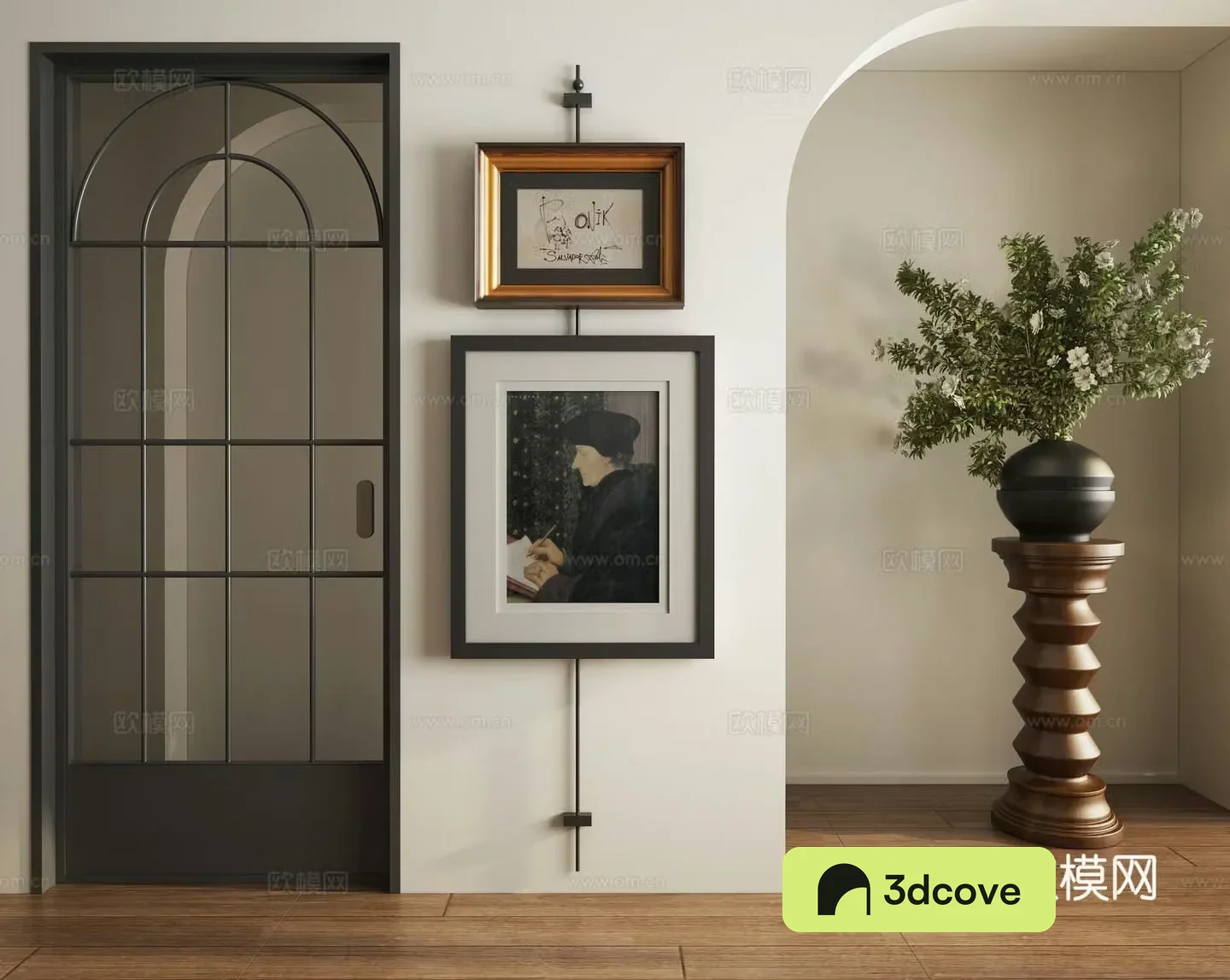 Retro three-dimensional wall decoration painting