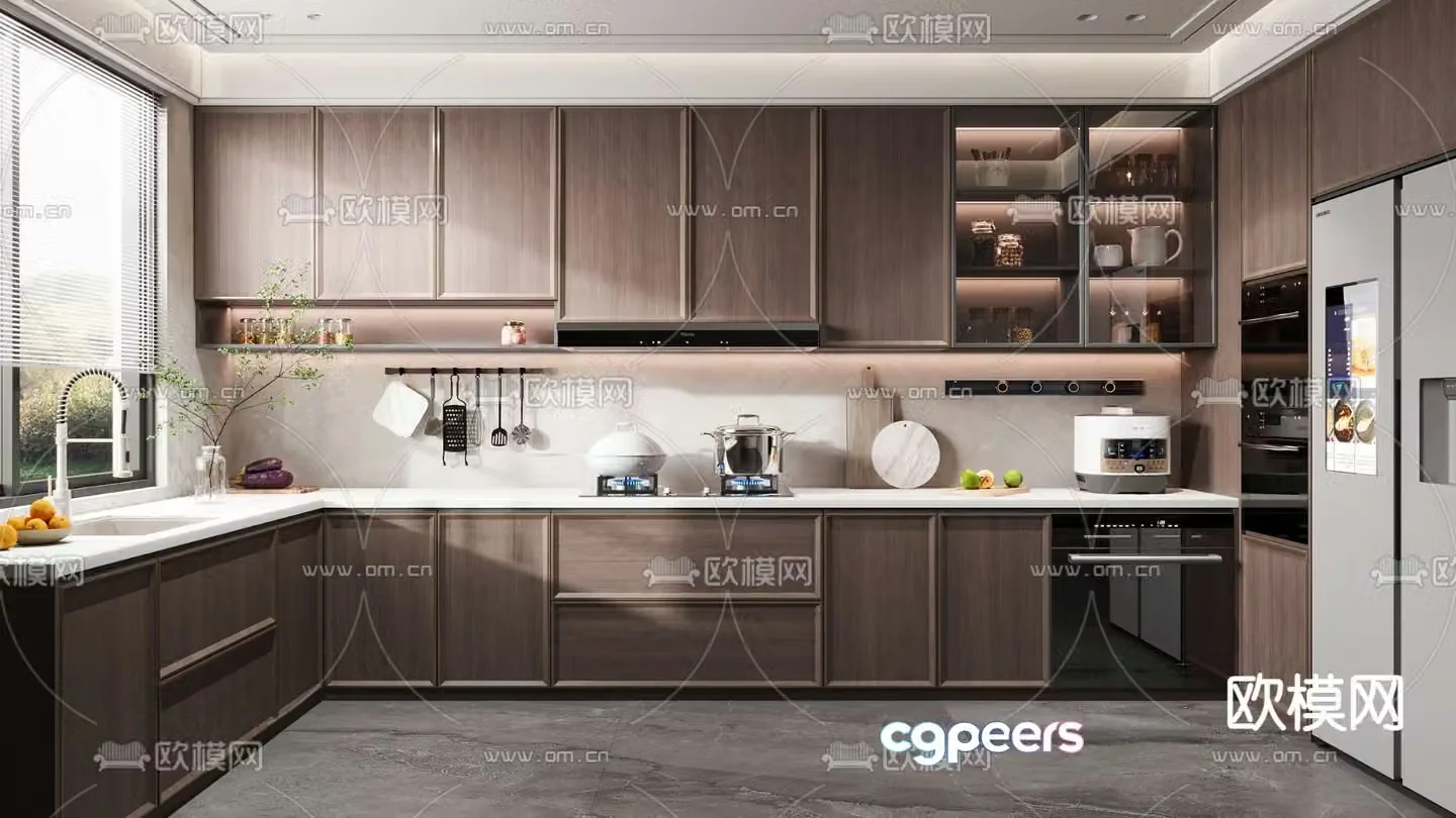 New Chinese kitchen 3D model