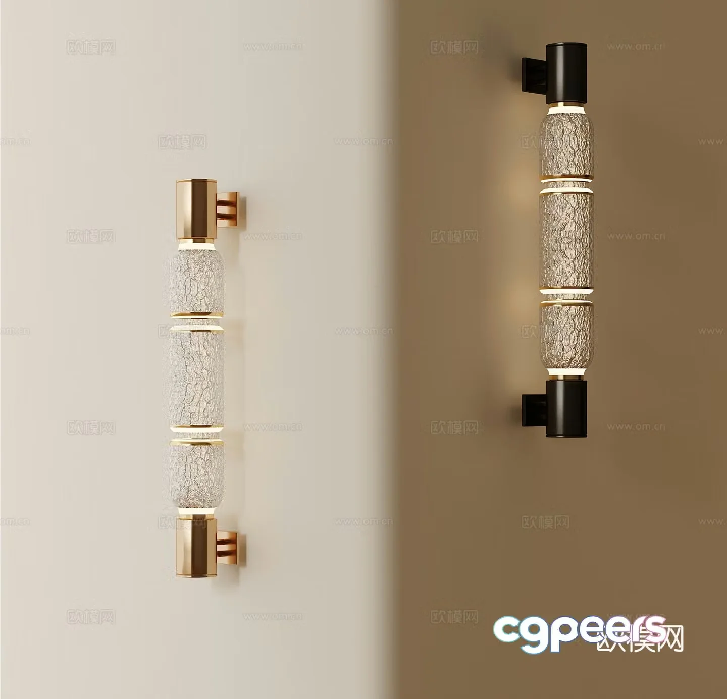French light luxury bedside wall lamp 3D model