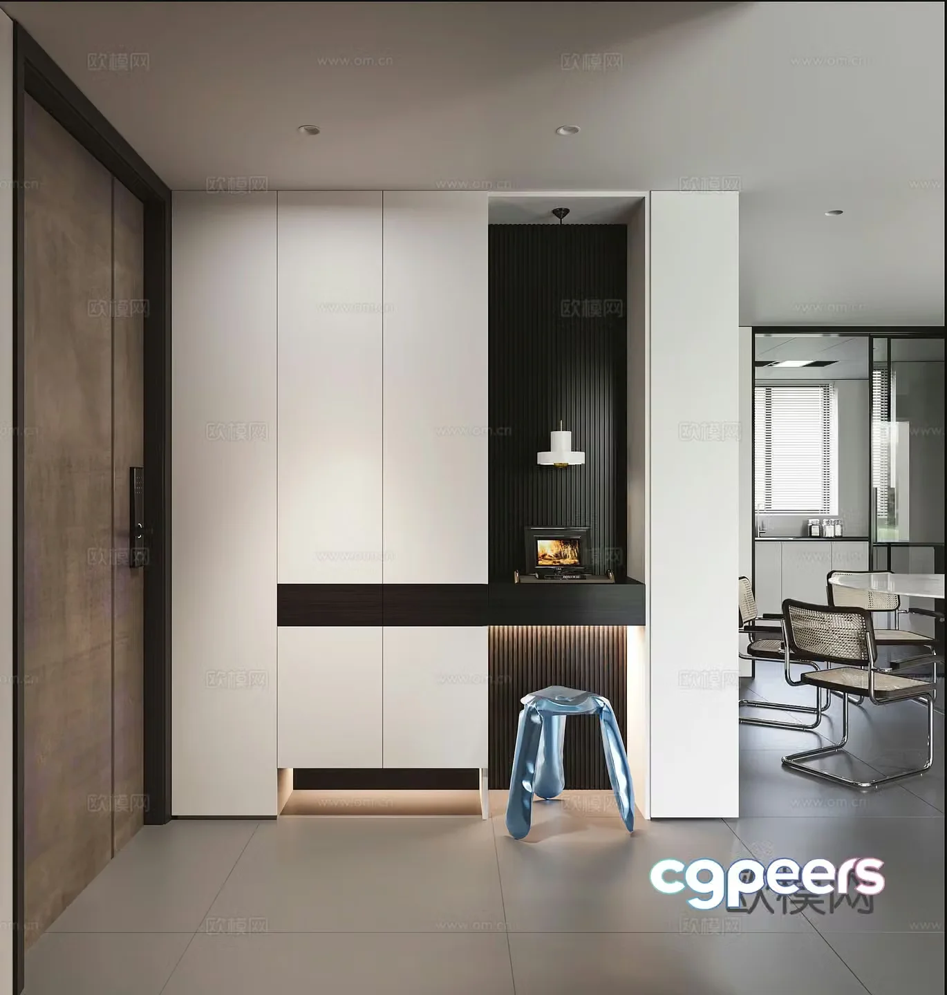 Modern entrance 3D model