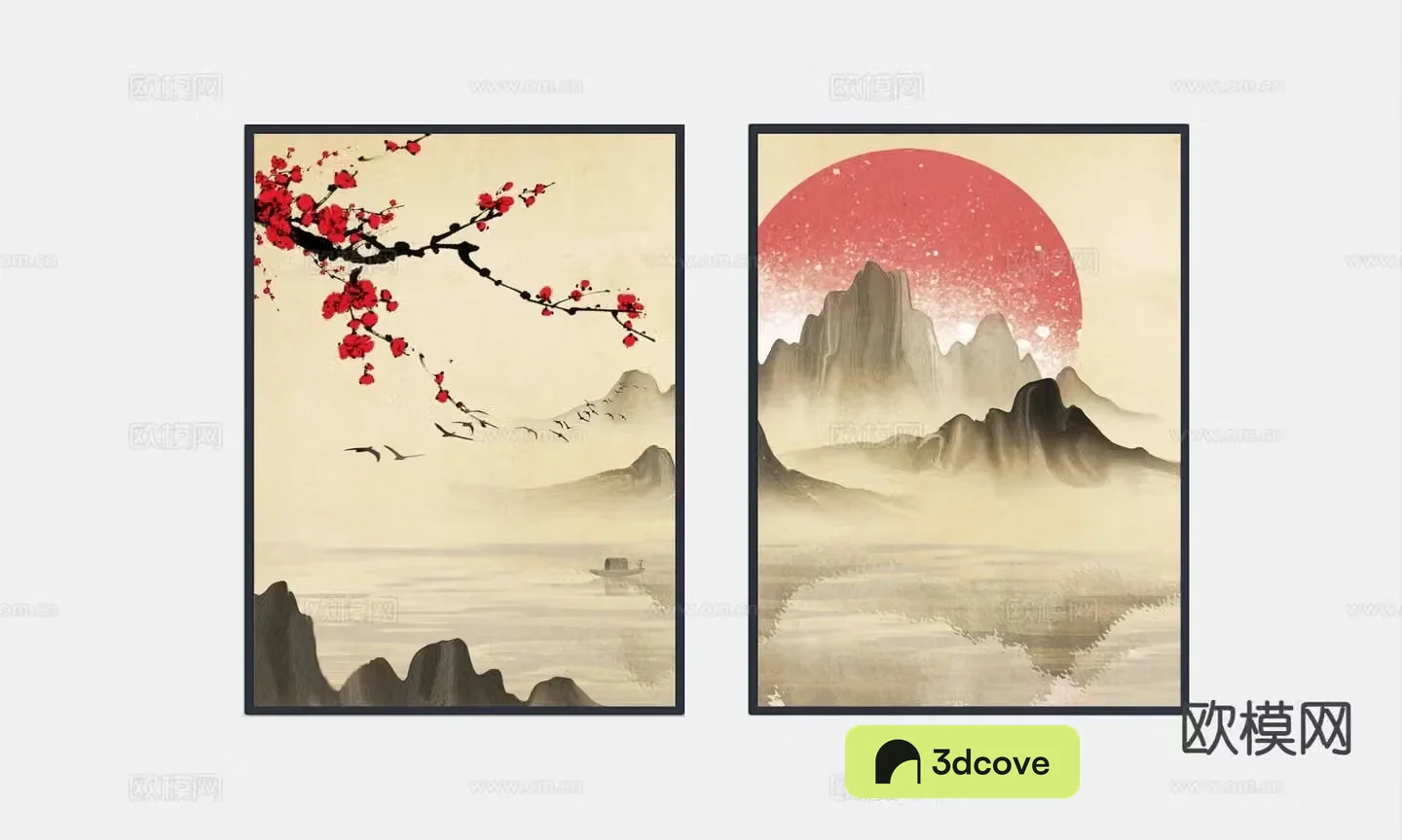 New Chinese style landscape painting decorative painting