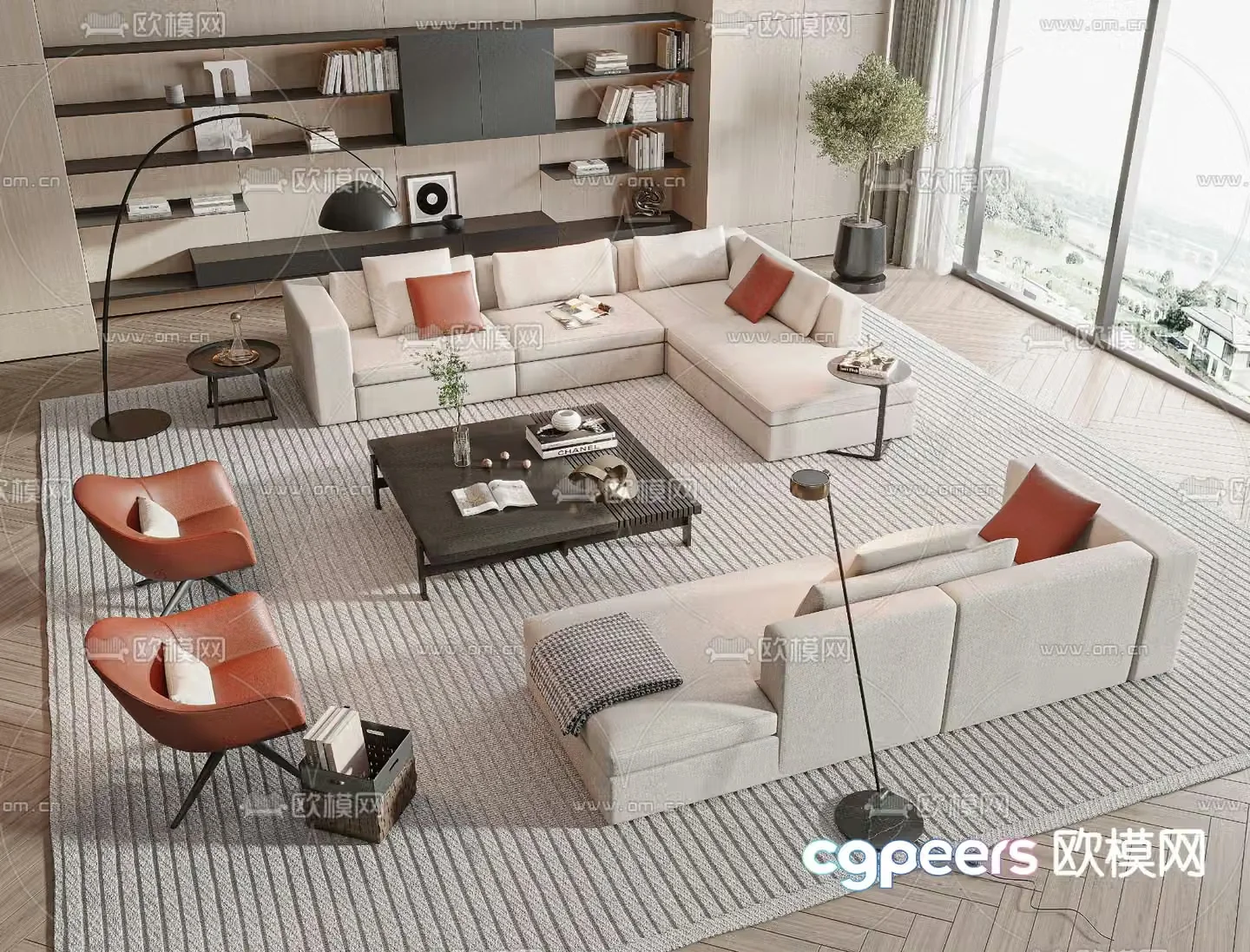 Poliform modular sofa 3d model
