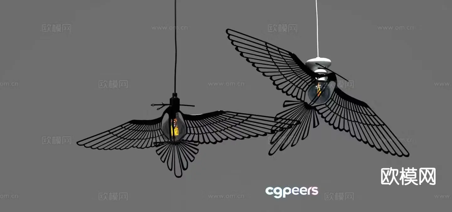 New Chinese style chandelier Acacia chandelier 3d model