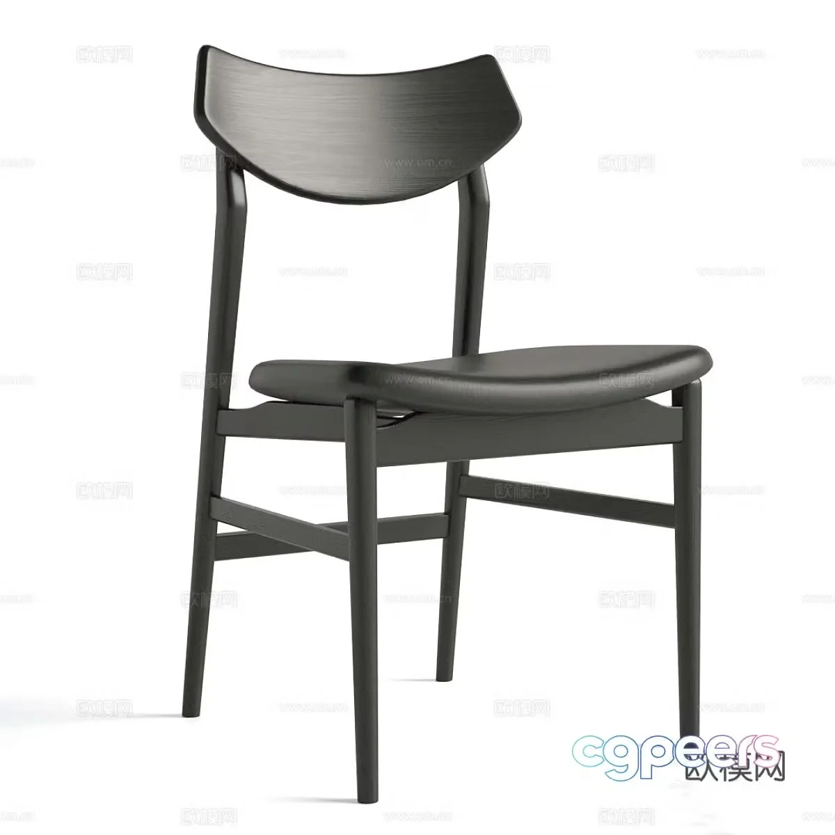Wasabi Wind Single Chair Wasabi Wind Dining Chair Leather Book Chair Leather Single Chair Leather Dining Chair Model Book 3D Model