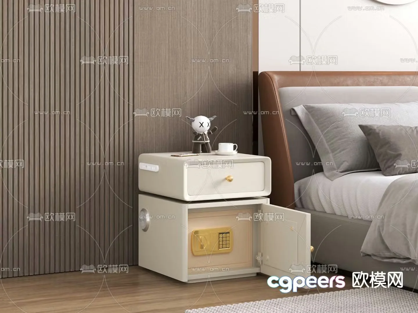 safe bedside table 3d model
