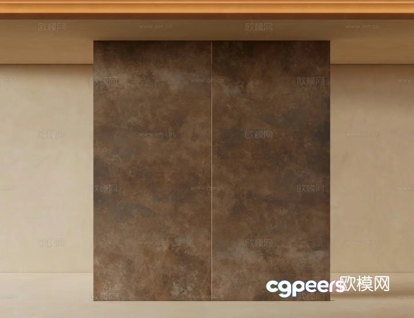 Modern metal old metal plate rust plate 3d model
