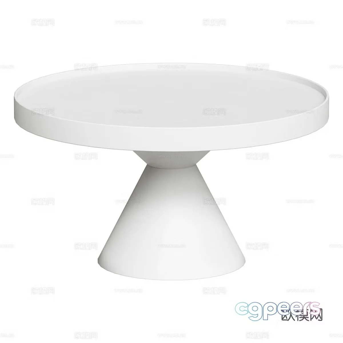 Modern round table round table corner table 3d model