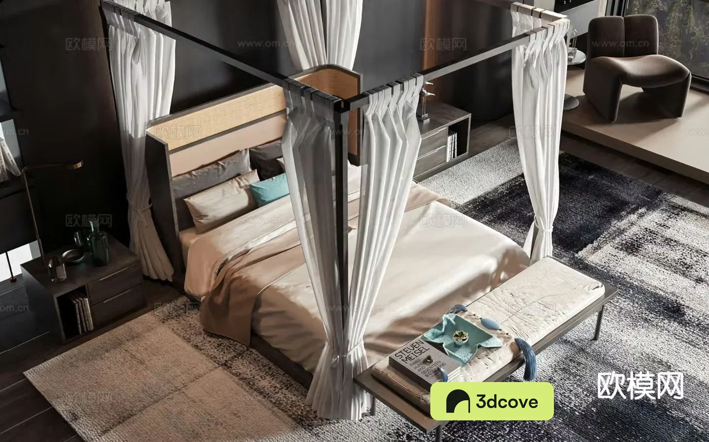 New Chinese style double bed