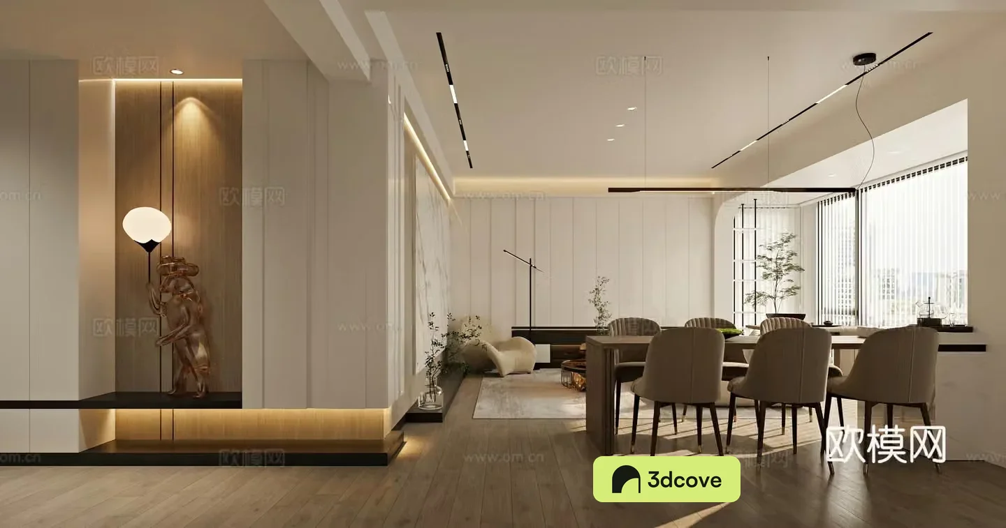 Modern restaurant porch opposite wall decorative cabinet porch shoe cabinet dining table living and dining room