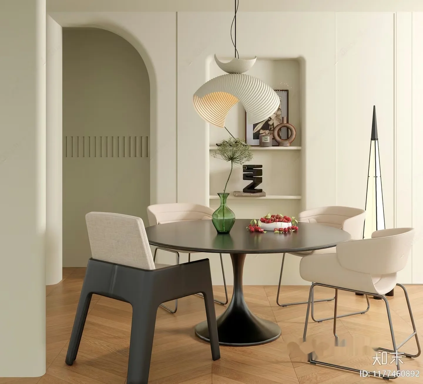 Modern Dining Room 3D Model – 6121 – VRAY Render