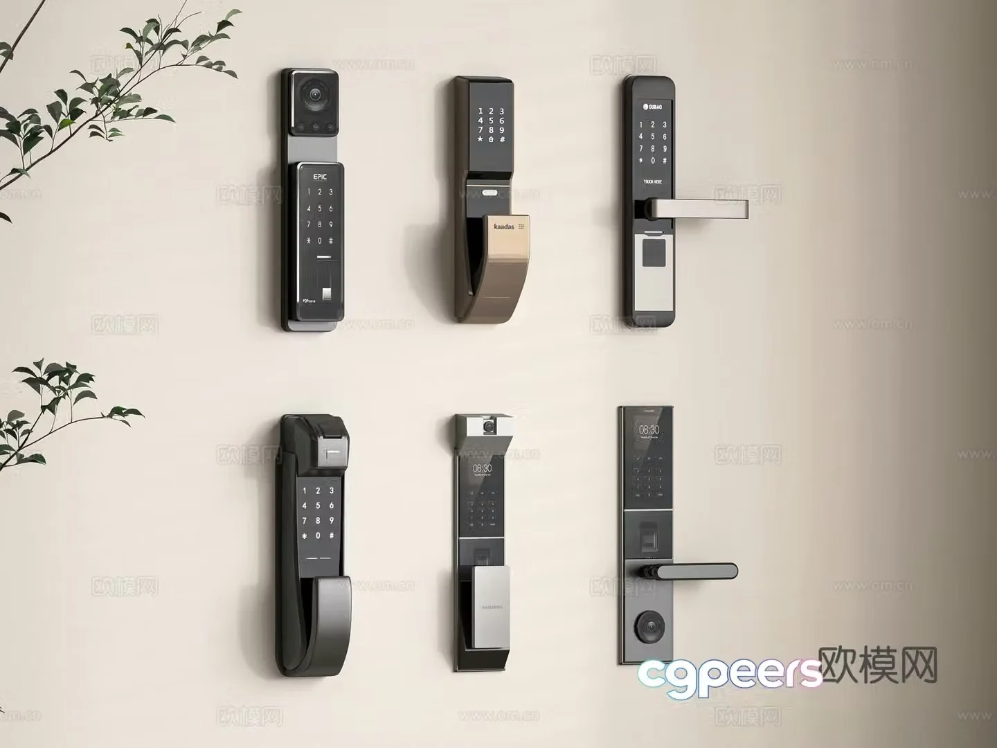 Modern door handle 3d model
