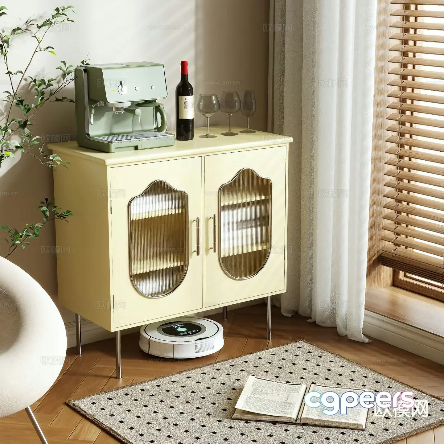 Modern sideboard 3d model