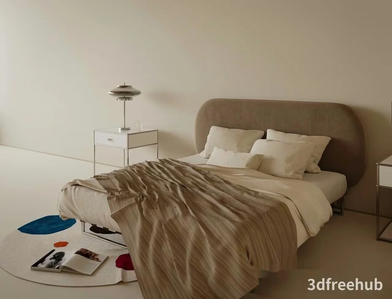 Cozy Modern Bedroom 3D Model – 23562 – VRAY Render