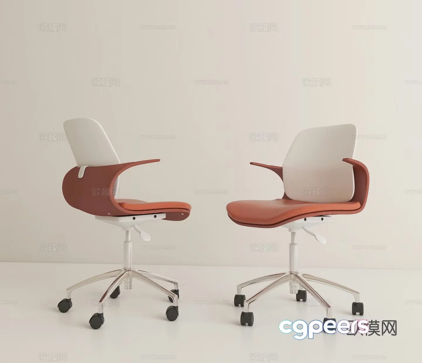 Modern casual office chair 3d model