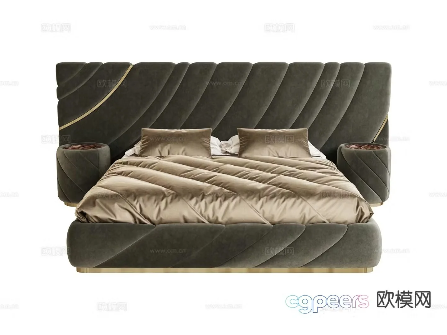 visionnaire double bed 3d model