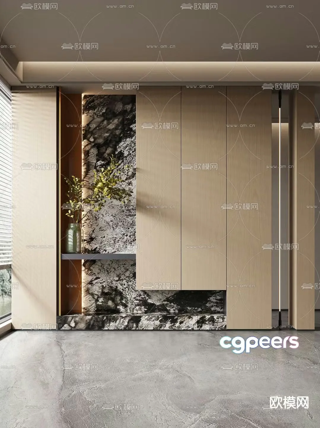 Entrance shoe cabinet 3D model