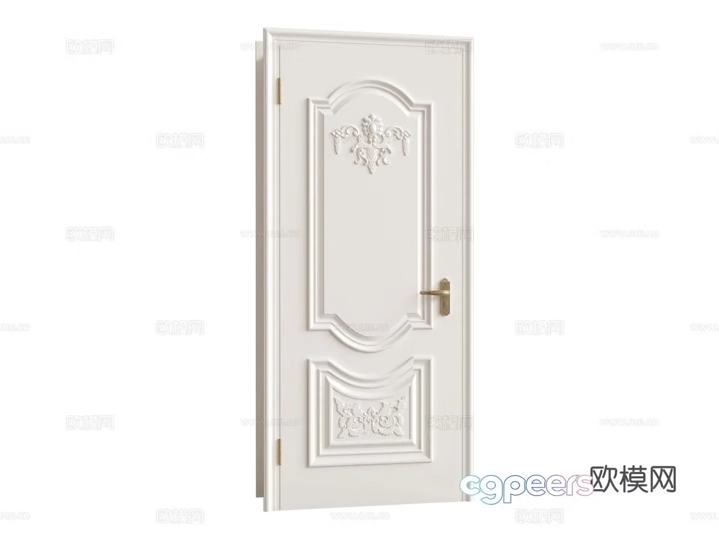 European wooden door 3d model