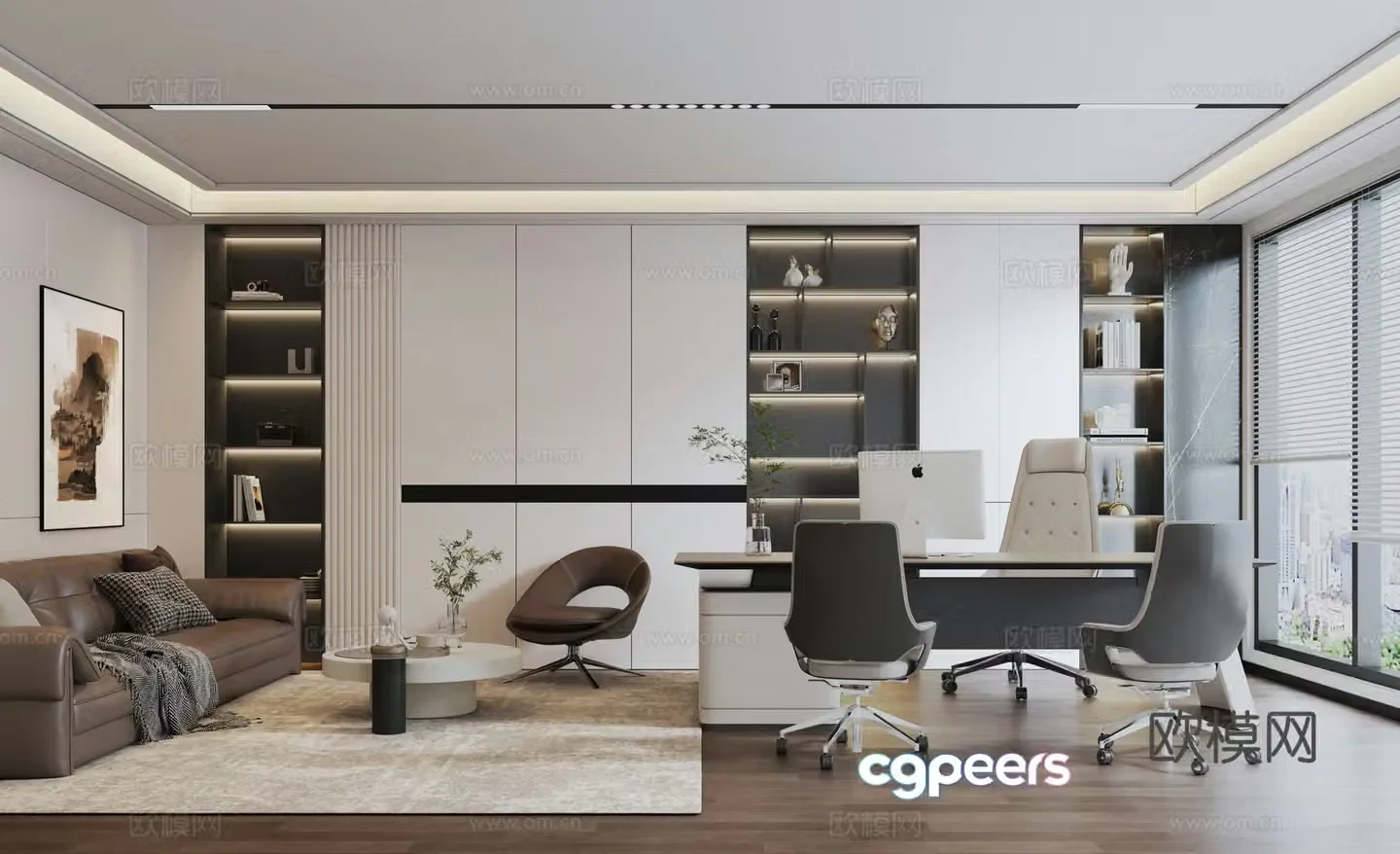 Modern manager office 3d model