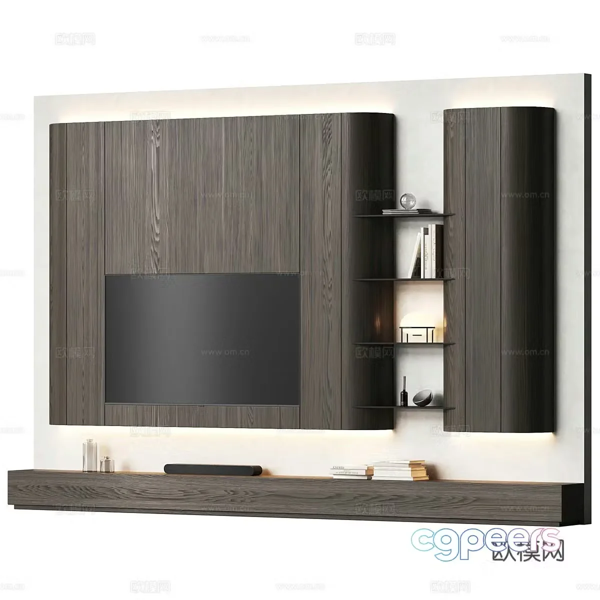 New Chinese TV background wall full of TV wall 3d model