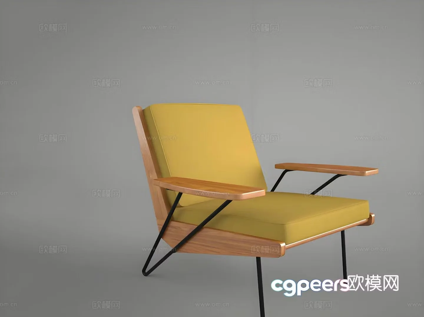 New Chinese style armchair leisure chair 3d model