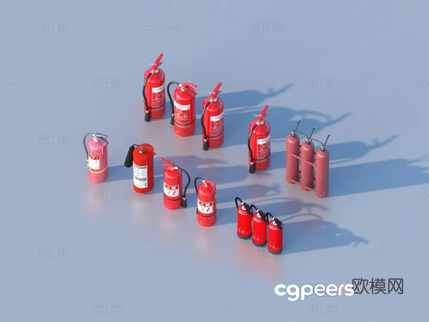 Fire extinguisher Fire fighting facilities 3D model