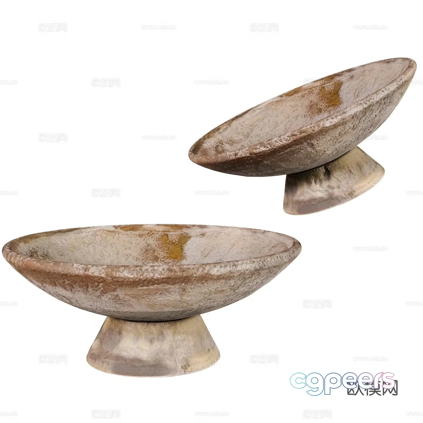 Wabisa retro fruit plate 3d model