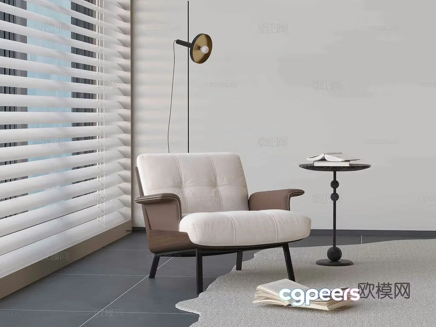 Modern chair leisure chair 3d model
