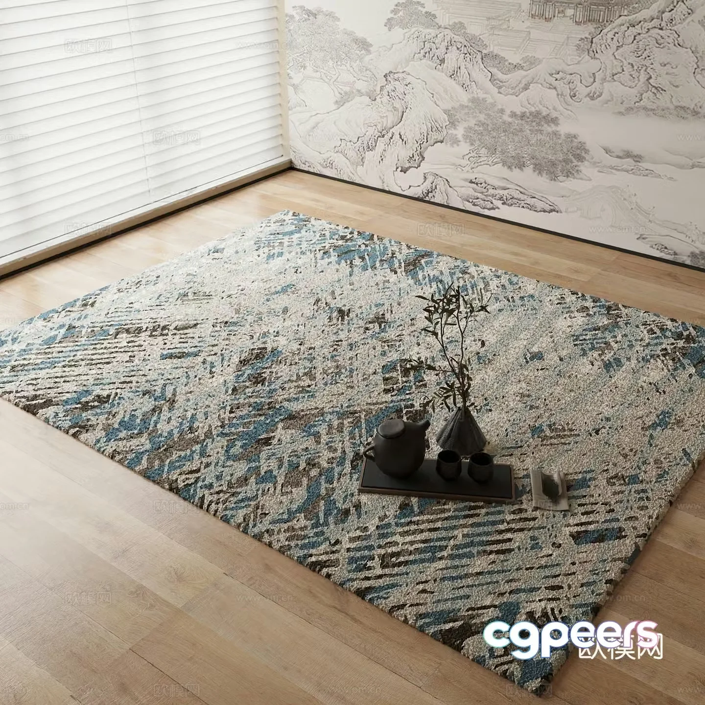 New Chinese carpet 3D model