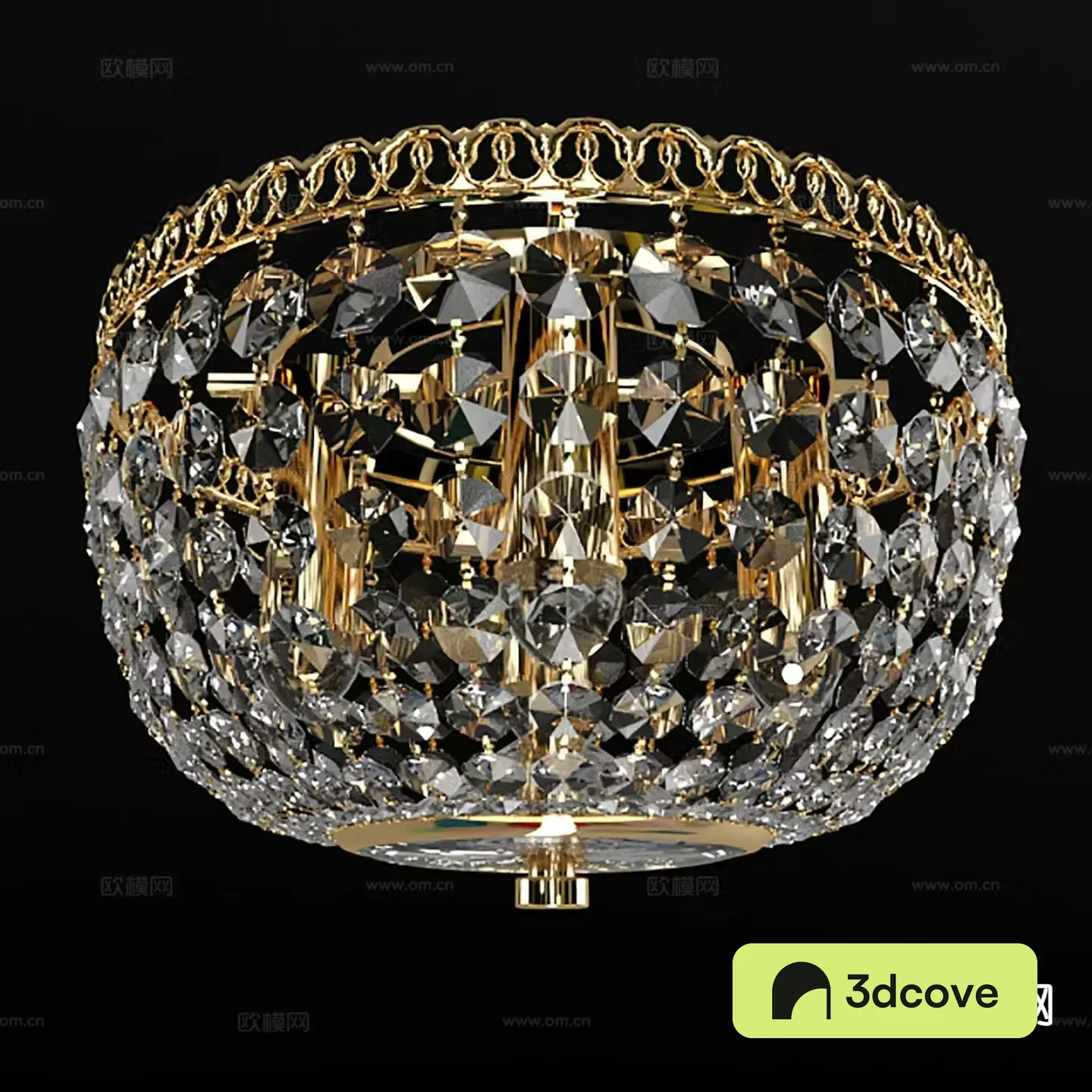 Light luxury crystal lamp hotel lamp