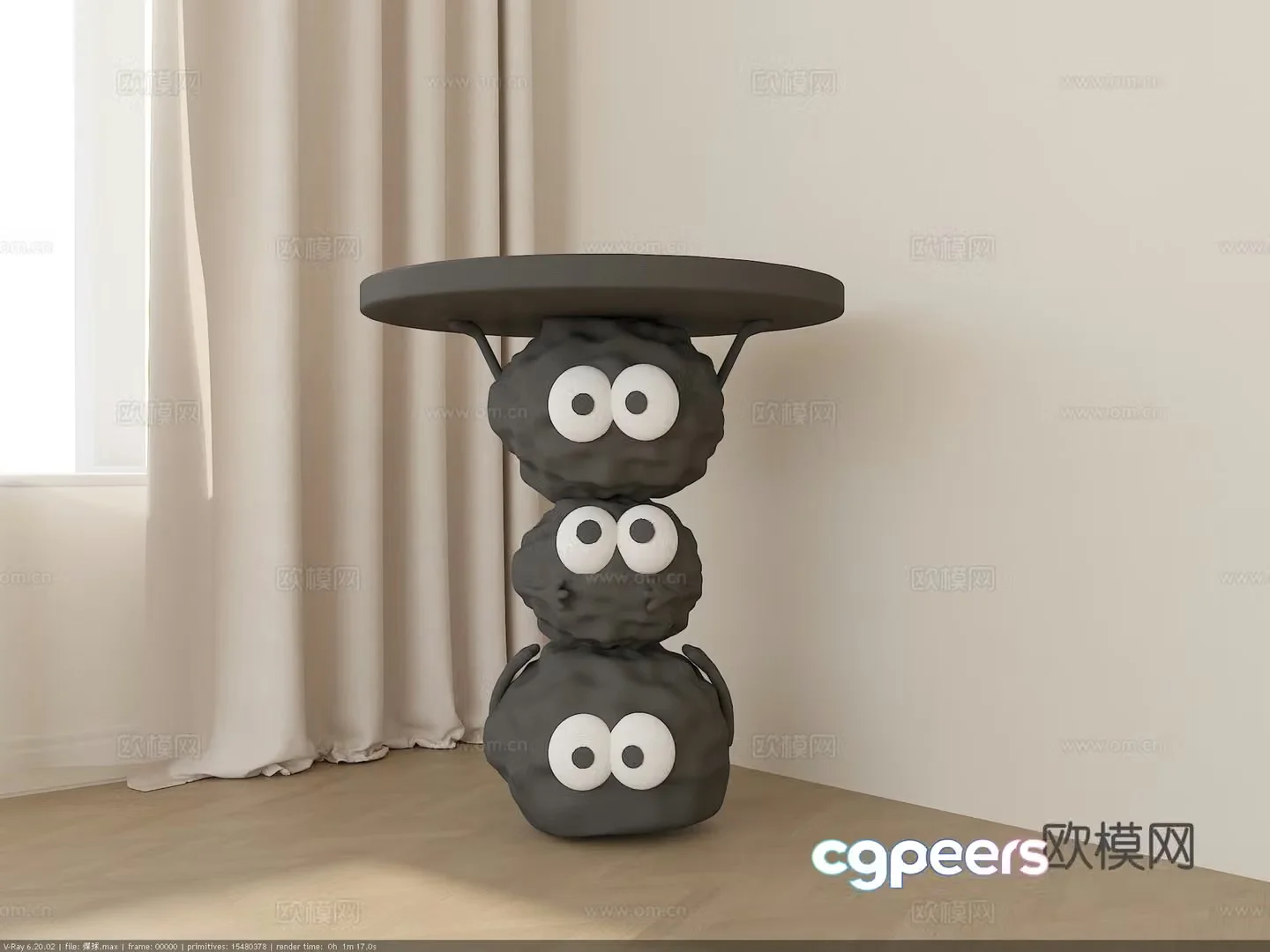 Coffee table table table side table cartoon childlike table 3d model