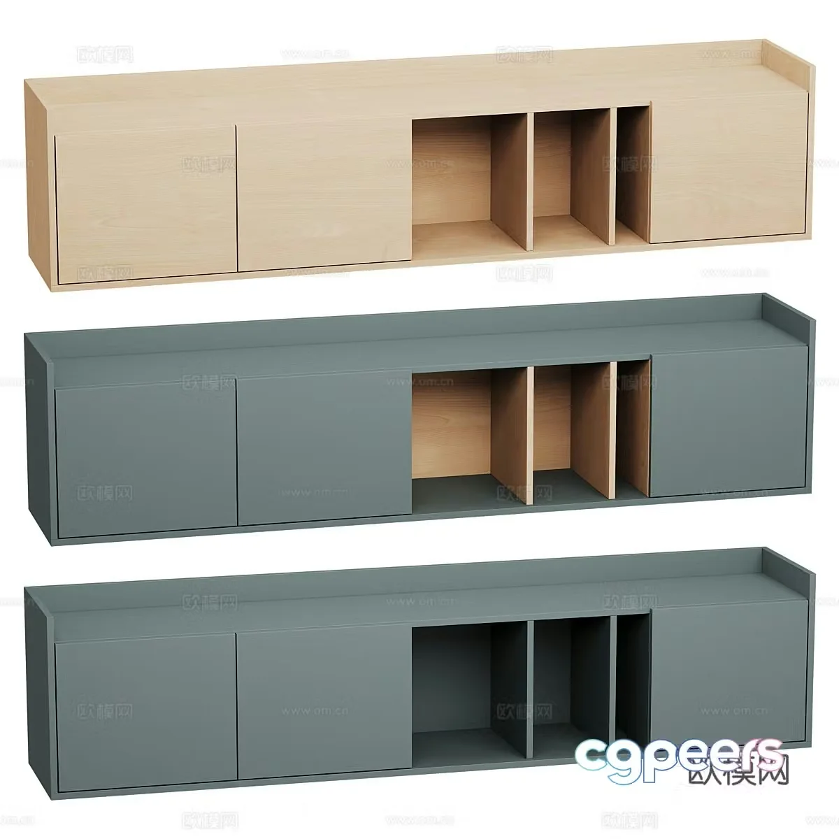Modern Italian TV Cabinet 3D Model