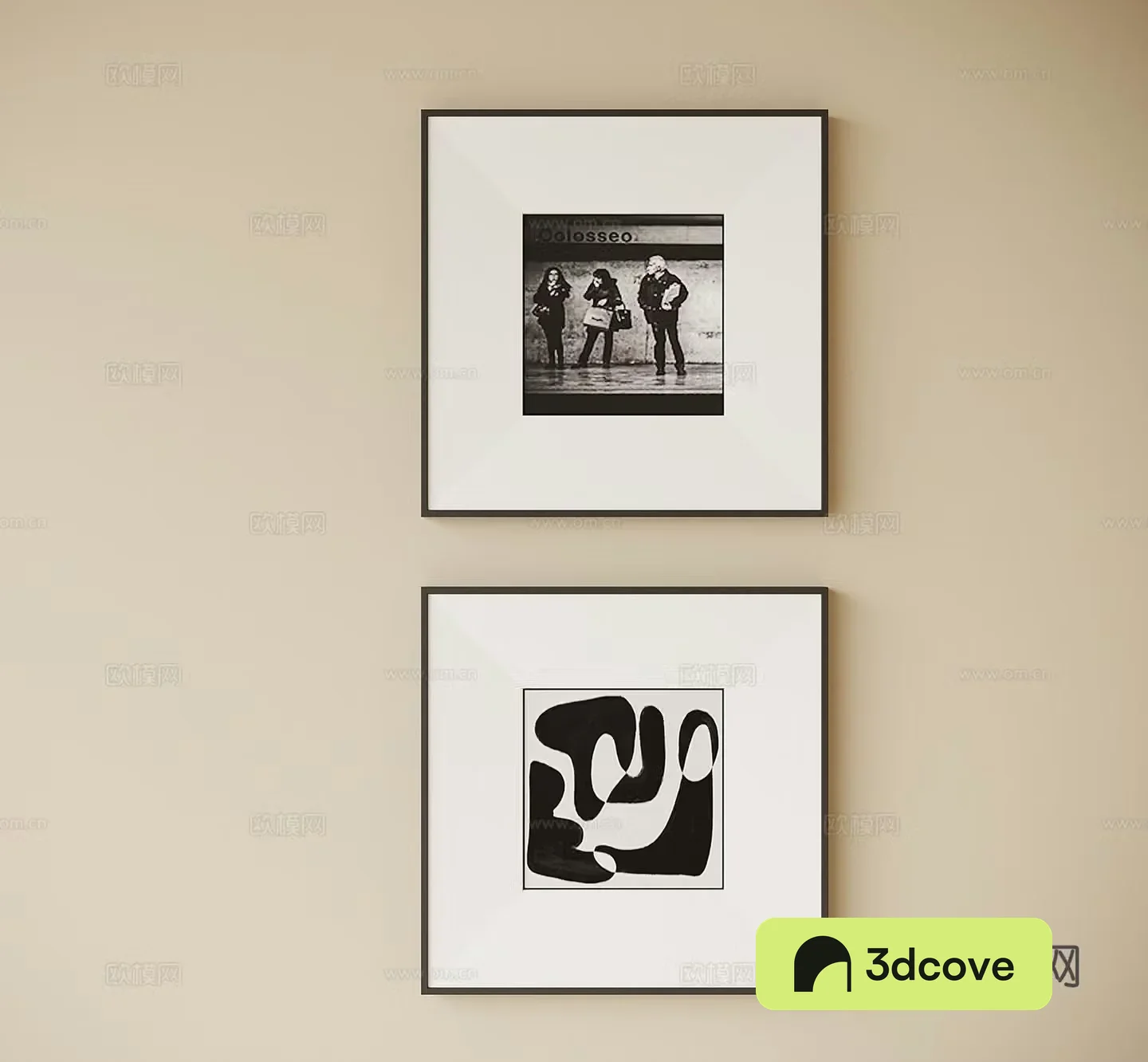 Modern bedside paintings black and white paintings
