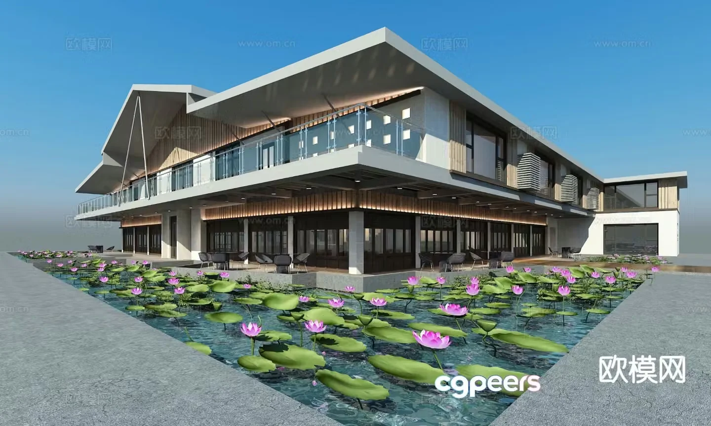 Villa exterior 3d model