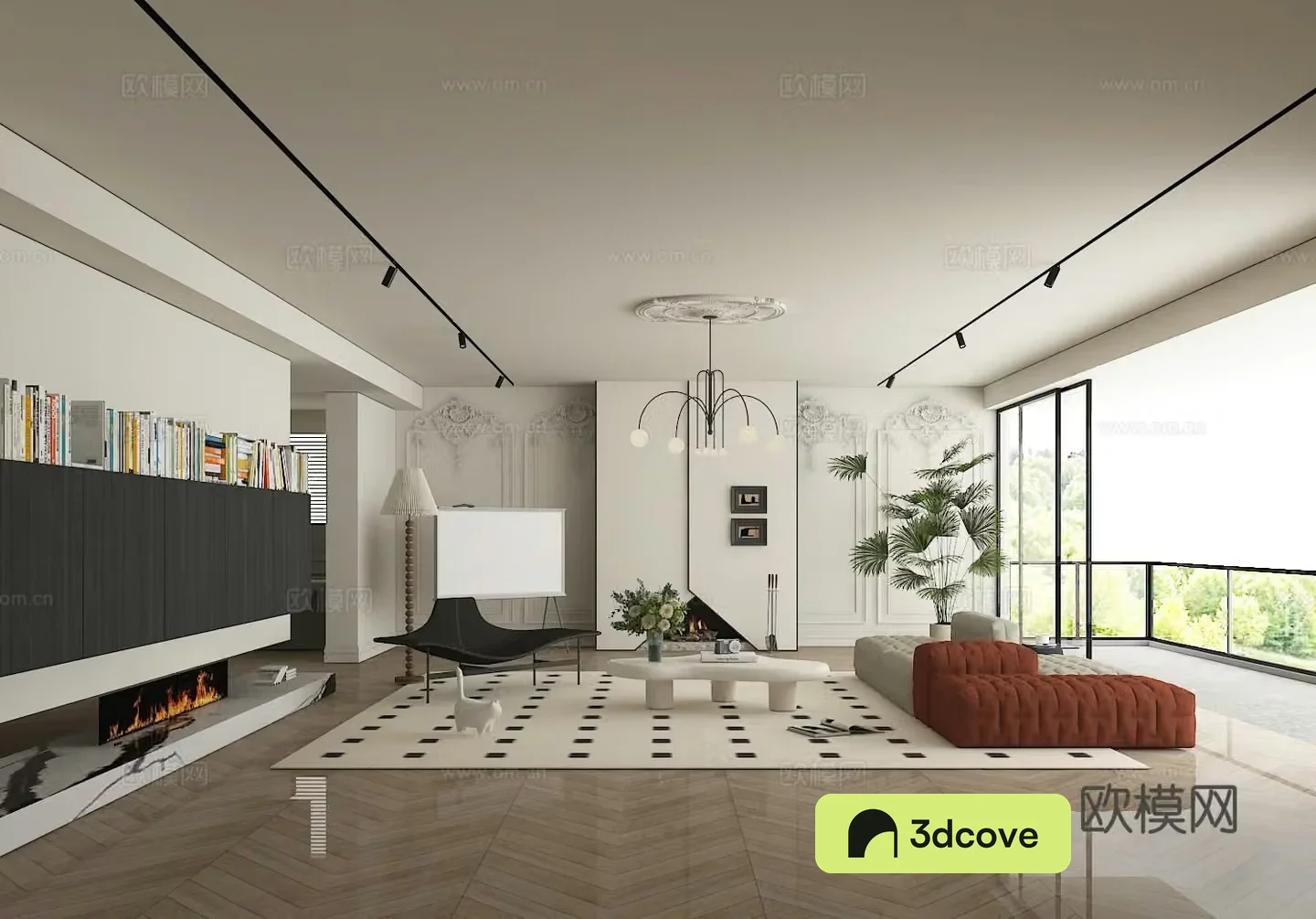 French Creamy Living Room