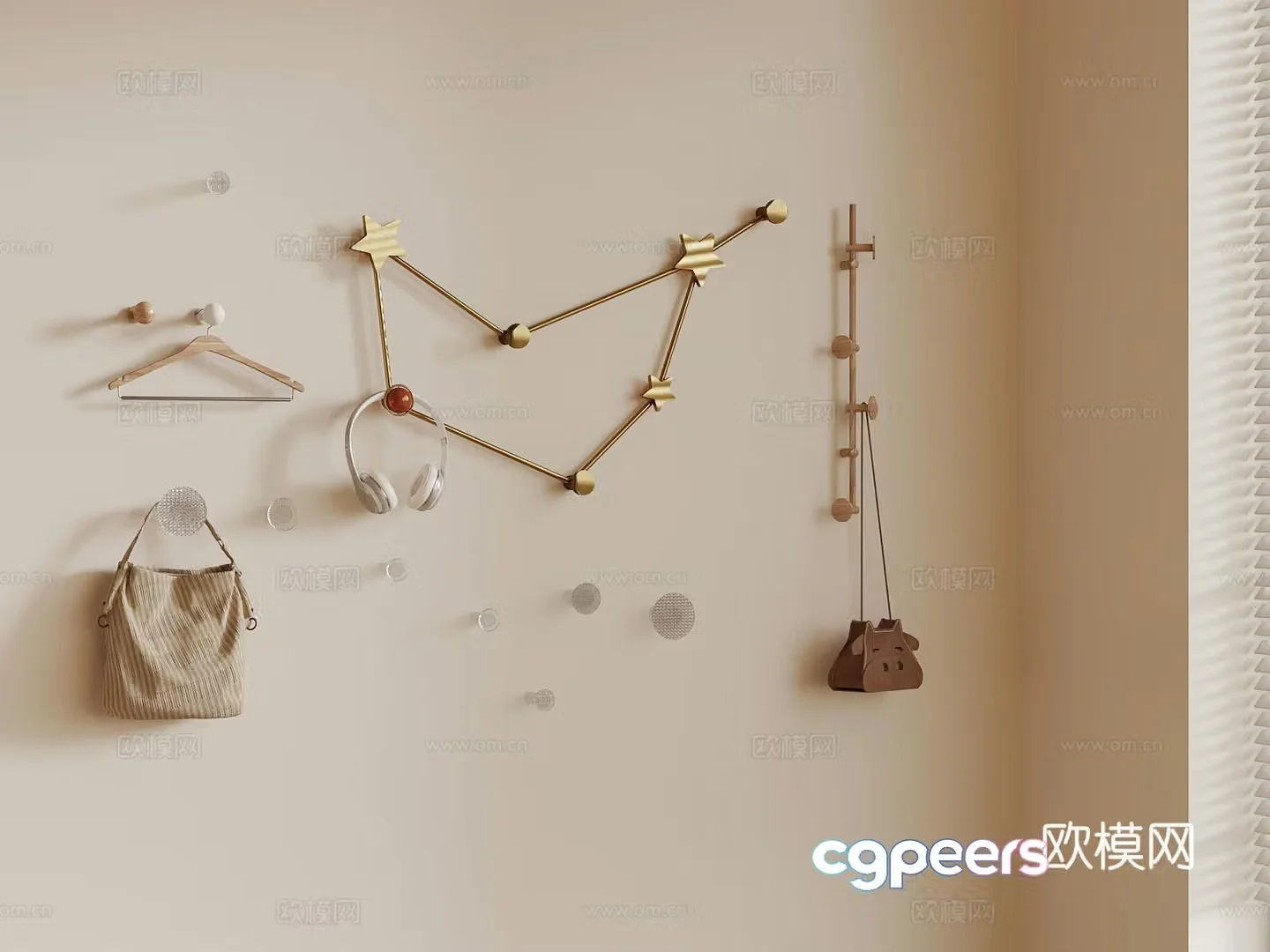 Modern creative hook Art hook 3d model