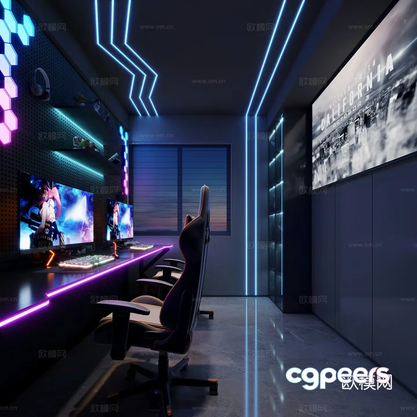 E-sports room 3d model
